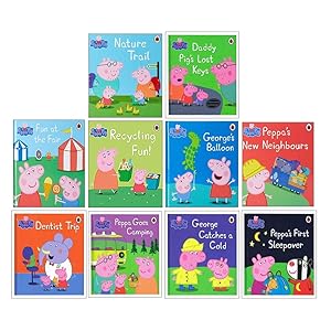 Seller image for Peppa Pig Ladybird 10 Books Collection Set (Dentist Trip, Fun at the Fair, Georges Balloon, Nature Trail, Goes Camping and More) for sale by usa4books