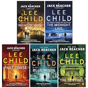 Seller image for Jack Reacher Series (21-25) Collection 5 Books Set By Lee Child (Night School, The Midnight Line, Past Tense, Blue Moon, The Sentinel) for sale by usa4books