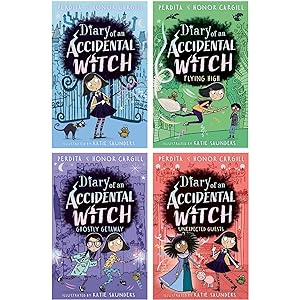Imagen del vendedor de Diary of an Accidental Witch Series 4 Books Collection Set by Honor & Perdita Cargill (Diary of an Accidental Witch, Flying High, Ghostly Getaway & Unexpected Guests) a la venta por usa4books