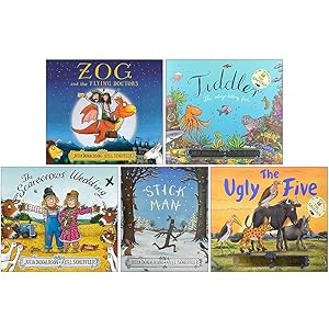 Seller image for Julia Donaldson Collection 5 Books Set (Zog and the Flying Doctors, Tiddler, The Scarecrows Wedding, Stick Man, The Ugly Five) for sale by usa4books