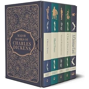 Seller image for Major Works of Charles Dickens 5 Books Deluxe Hardback Set - A Christmas Carol, Oliver Twist, Great Expectations, A Tale of Two Cities, Hard Times for sale by usa4books