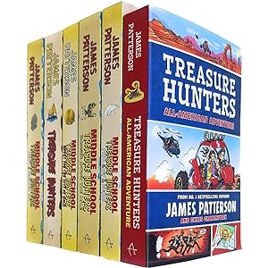 Immagine del venditore per James Patterson Treasure Hunters Middle School Series 1-6 Books Collection Set venduto da usa4books