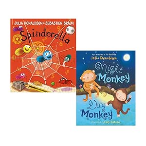 Imagen del vendedor de Julia Donaldson 2 Books Collection Set Spinderella, Night Monkey Day Monkey a la venta por usa4books