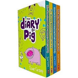 Seller image for Diary Of Pig Emer Stamp Collection 4 Books Set The Big Fat Totally Bonkers The Seriously Extraordinary The Super Amazing Adventures Of Me for sale by usa4books