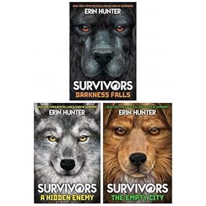 Seller image for Erin Hunter Survivors Series 3 Books Collection Set Darkness Falls A Hidden Enemy The Empty City for sale by usa4books