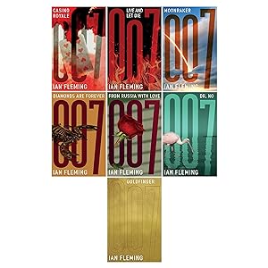 Seller image for Ian Fleming James Bond Collection 7 Books Set (Casino Royale, Live and Let Die, Moonraker, Diamonds are Forever, From Russia with Love, Dr No, Goldfinger) for sale by usa4books