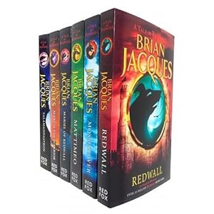 Image du vendeur pour Brian Jacques Redwall Series 6 Books Collection Set Redwall Mossflower Mattimeo Mariel Of Redwall . mis en vente par usa4books