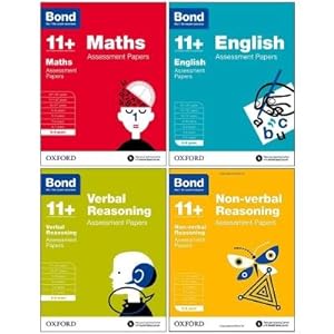 Bild des Verkufers fr Bond 11+ Maths English Verbal Reasoning Assessment Papers 5-6 years 4 Books Set zum Verkauf von usa4books