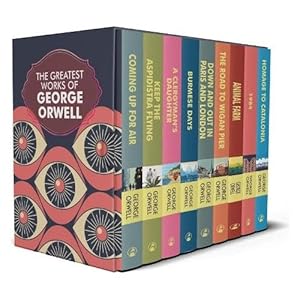 Imagen del vendedor de The Greatest Works of George Orwell 9 Books Set (Homage to Catalonia, Burmese Days, 1984, Animal Farm, The Road to Wigan Pier, Down and Out in Paris and London) a la venta por usa4books