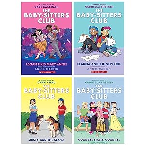 Seller image for The Babysitters Club Graphic Novel 4 Books Collection (Book 8 to 11) (Logan Likes Mary Anne!, Claudia and the New Girl, Kristy and the Snobs & Good-bye Stacey, Good-bye) for sale by usa4books