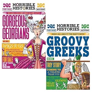 Immagine del venditore per Horrible Histories Newspaper Editions 2 Books Set (Gorgeous Georgians, Groovy Greeks) venduto da usa4books