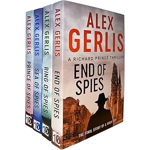 Seller image for Alex Gerlis Richard Prince Thrillers 4 Books Collection Set (Prince of Spies, Ring of Spies, Sea of Spies, End of Spies) for sale by usa4books