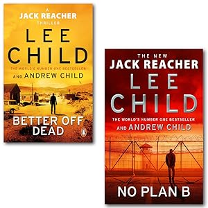 Immagine del venditore per Lee Child Jack Reacher Series 2 Books Collection Set (No Plan B [Hardcover], Better Off Dead) venduto da usa4books