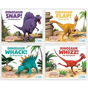 Seller image for The World of Dinosaur Roar Series Books 5 - 8 Collection Set (Dinosaur Snap, Dinosaur Flap, Dinosaur Whack & Dinosaur Whizz) for sale by usa4books