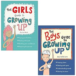 Seller image for The Girls Guide to Growing Up By Anita Naik & The Boys Guide to Growing Up By Phil Wilkinson 2 Books Collection Set for sale by usa4books