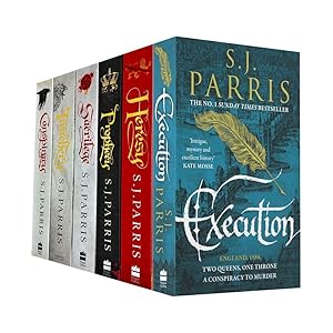 Image du vendeur pour S J Parris Giordano Bruno Series 6 Books Collection Set Pack - Heresy Treachery Prophecy Sacrilege, Execution mis en vente par usa4books