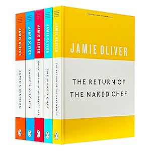 Imagen del vendedor de Jamie Oliver Anniversary Editions Hardback 5 Books Set (The Naked Chef, Return of the Naked Chef, Happy Days with the Naked Chef, Jamie Kitchen, Jamie's Dinners) a la venta por usa4books
