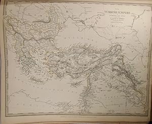 Map of the Turkish Empire in Europe and Asia With the Kingdom of Greece