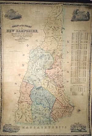 Township and Railroad Map of New Hampshire