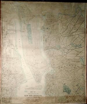 Map of the Cities of New York, Brooklyn, Long Island City [WALL MAP]
