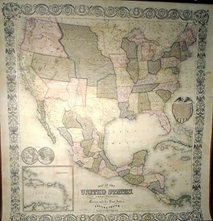 Seller image for Map of the United States with its Territories [WALL MAP] for sale by Babylon Revisited Rare Books