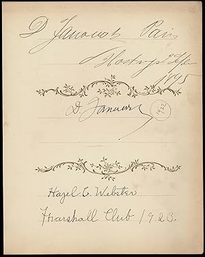 Autograph sheet with 2 handwritten signatures by Dawid Janowsky from 1895 and 1922