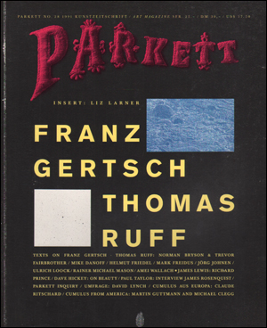 Imagen del vendedor de Parkett, No. 28 (1991) Collaboration Franz Gertsch / Thomas Ruff a la venta por Specific Object / David Platzker