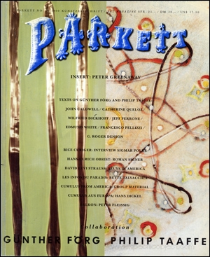 Imagen del vendedor de Parkett, No. 26 (1990) Collaboration Gnther Frg / Philip Taaffe a la venta por Specific Object / David Platzker