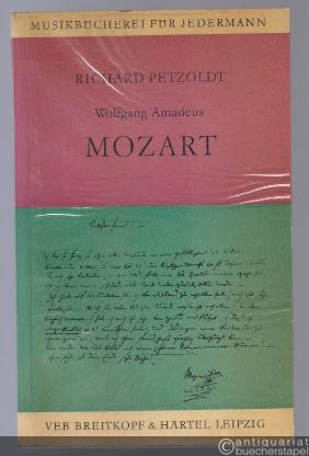 Bild des Verkufers fr Wolfgang Amadeus Mozart. Leben und Werk (= Musikbcherei fr Jedermann, 8). zum Verkauf von Antiquariat Bcherstapel