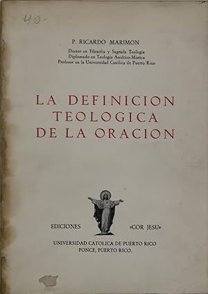 Seller image for La definicin teolgica de la oracin for sale by Librera Alonso Quijano