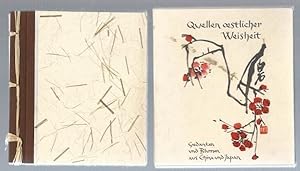 Bild des Verkufers fr Quellen oestlicher [stlicher] Weisheit. Gedanken und Blumen aus China und Japan. zum Verkauf von Antiquariat Bcherstapel