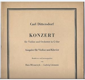 Immagine del venditore per Konzert fr Violine und Orchester in G-Dur. Ausgabe fr Violine und Klavier. venduto da Antiquariat Bcherstapel