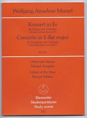 Bild des Verkufers fr Konzert in Es-Dur fr Klavier und Orchester (Jeunehomme-Konzert). KV 271. Partitur. Urtext der Neuen Mozart-Ausgabe (= Brenreiter Studienpartituren 242). zum Verkauf von Antiquariat Bcherstapel