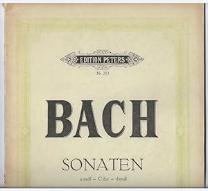 Imagen del vendedor de Sonaten a-Moll, C-Dur, d-Moll [BWV 964-966] (= Edition Peters, Nr. 213). a la venta por Antiquariat Bcherstapel