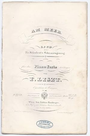Imagen del vendedor de Am Meer. Lied aus Fr. Schubert s Schwanengesang fr das Piano-Forte bertragen von F. Liszt. No. 4. a la venta por Antiquariat Bcherstapel