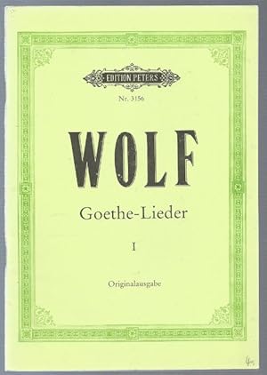 Bild des Verkufers fr Gedichte von Goethe fr eine Singstimme und Klavier, Band I (= Edition Peters, Nr. 3156). Originalausgabe. zum Verkauf von Antiquariat Bcherstapel