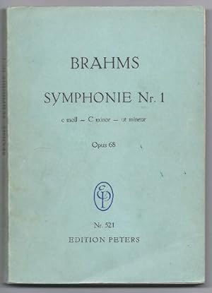 Bild des Verkufers fr Symphonie Nr. 1 c-Moll Op. 68 (= Edition Peters Nr. 521). Studienpartitur. zum Verkauf von Antiquariat Bcherstapel