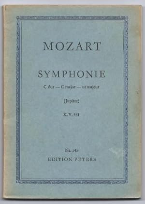 Bild des Verkufers fr Symphonie C dur - C major - ut majeur KV 551 (Jupiter) (= Edition Peters, Nr. 545). Studienpartitur. zum Verkauf von Antiquariat Bcherstapel