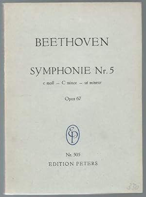 Bild des Verkufers fr Symphonie Nr. 5 c-Moll Op. 67 (= Edition Peters Nr. 505). Taschenpartitur. zum Verkauf von Antiquariat Bcherstapel