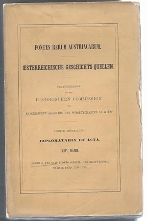 Imagen del vendedor de Joseph II. und Graf Ludwig Cobenzl. Ihr Briefwechsel. Zweiter Band: 1785 - 1790. a la venta por Antiquariat Bcherstapel