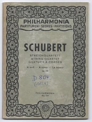 Bild des Verkufers fr Streichquartett / String Quartet / Quatuor  Cordes a-Moll, Op. 29 [D 804] (= Philharmonia Taschenpartituren, No. 351). zum Verkauf von Antiquariat Bcherstapel