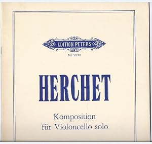 Bild des Verkufers fr Komposition fr Violoncello solo (= Edition Peters, Nr. 9230). zum Verkauf von Antiquariat Bcherstapel