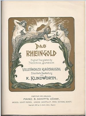 Bild des Verkufers fr Das Rheingold (Der Ring des Nibelungen, Vorabend). Vollstndiger Klavierauszug mit Text. zum Verkauf von Antiquariat Bcherstapel