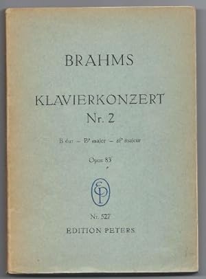 Bild des Verkufers fr Klavierkonzert Nr. 2 B-Dur Op. 83 (= Edition Peters Nr. 527). Studienpartitur. zum Verkauf von Antiquariat Bcherstapel
