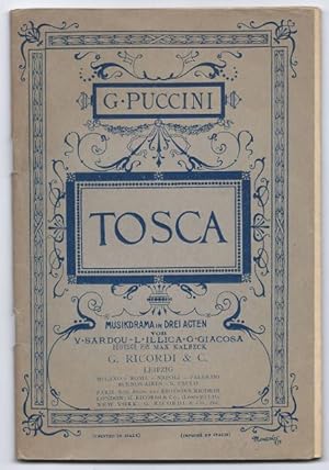 Immagine del venditore per Tosca. Musikdrama in drei Akten [Textbuch]. venduto da Antiquariat Bcherstapel