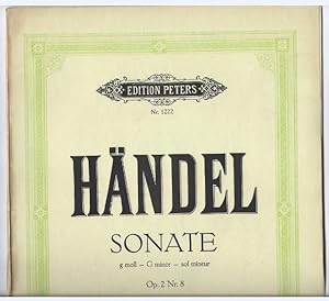 Seller image for Sonate g moll / G minor / sol mineur fr 2 Violinen und Pianoforte Op. 2 Nr. 8 (= Edition Peters, Nr. 1222). Ausgabe fr 2 Violoncelli und Klavier. for sale by Antiquariat Bcherstapel