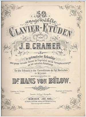 Imagen del vendedor de 50 ausgewhlte Clavier-Etden von J. B. Cramer (= Verl. No. 2077). a la venta por Antiquariat Bcherstapel