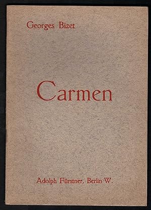 Imagen del vendedor de Carmen [Textbuch]. a la venta por Antiquariat Bcherstapel