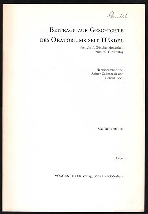 Immagine del venditore per Israel in Egypt - das fragwrdige Fragment (= Sonderdruck aus: Beitrge zur Geschichte des Oratoriums seit Hndel. Festschrift Gnther Massenkeil zum 60. Geburtstag). venduto da Antiquariat Bcherstapel