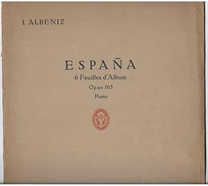 Seller image for Espana. 6 Feuilles d'Album pour Piano, Opus 165 (= Edition Schott, No. 1287). for sale by Antiquariat Bcherstapel